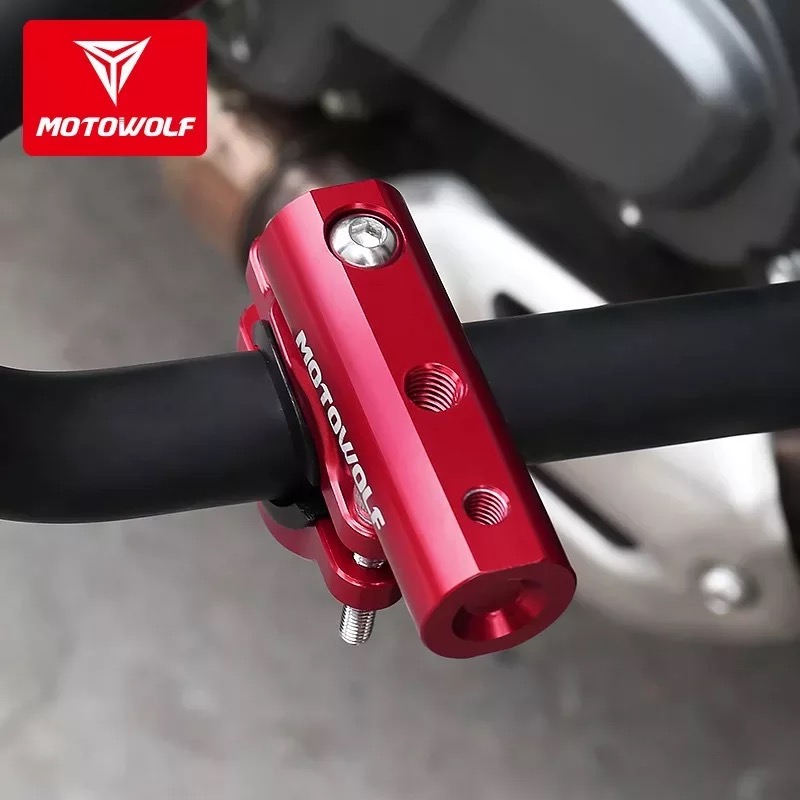 Pad gắn đèn trợ sáng hợp kim gi đông xe máy motowolf