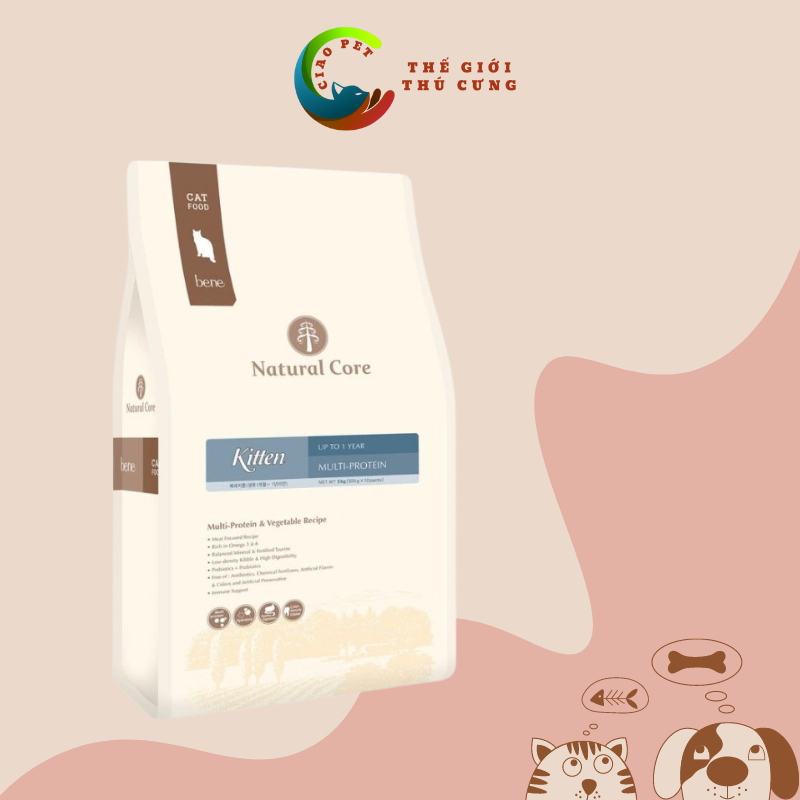 Thức ăn cho mèo con 🐈 hạt hữu cơ bene natural core kitten c1