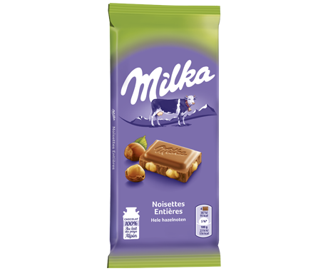 Socola sữa nhân hạt phỉ 100g - Chocolate Milka noisette