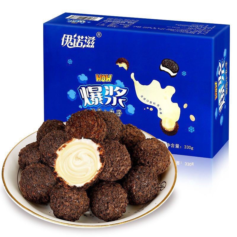 Bánh bi nhân 3 lớp - socola phủ oreo nhân sữa chảy giòn tan