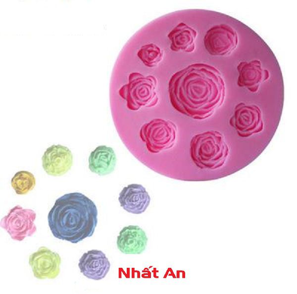 Khuôn silicone 4d bông hồng