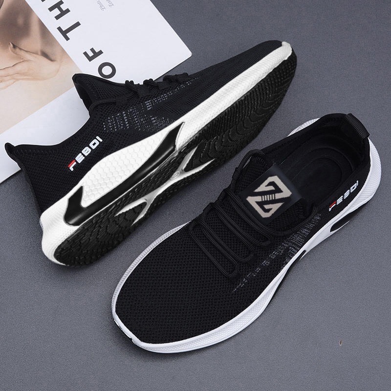 ( Có 2 Màu ) Giày nam thể thao sườn chữ XFC , Giày sneaker nam vải thoáng khí mẫu 2021 9