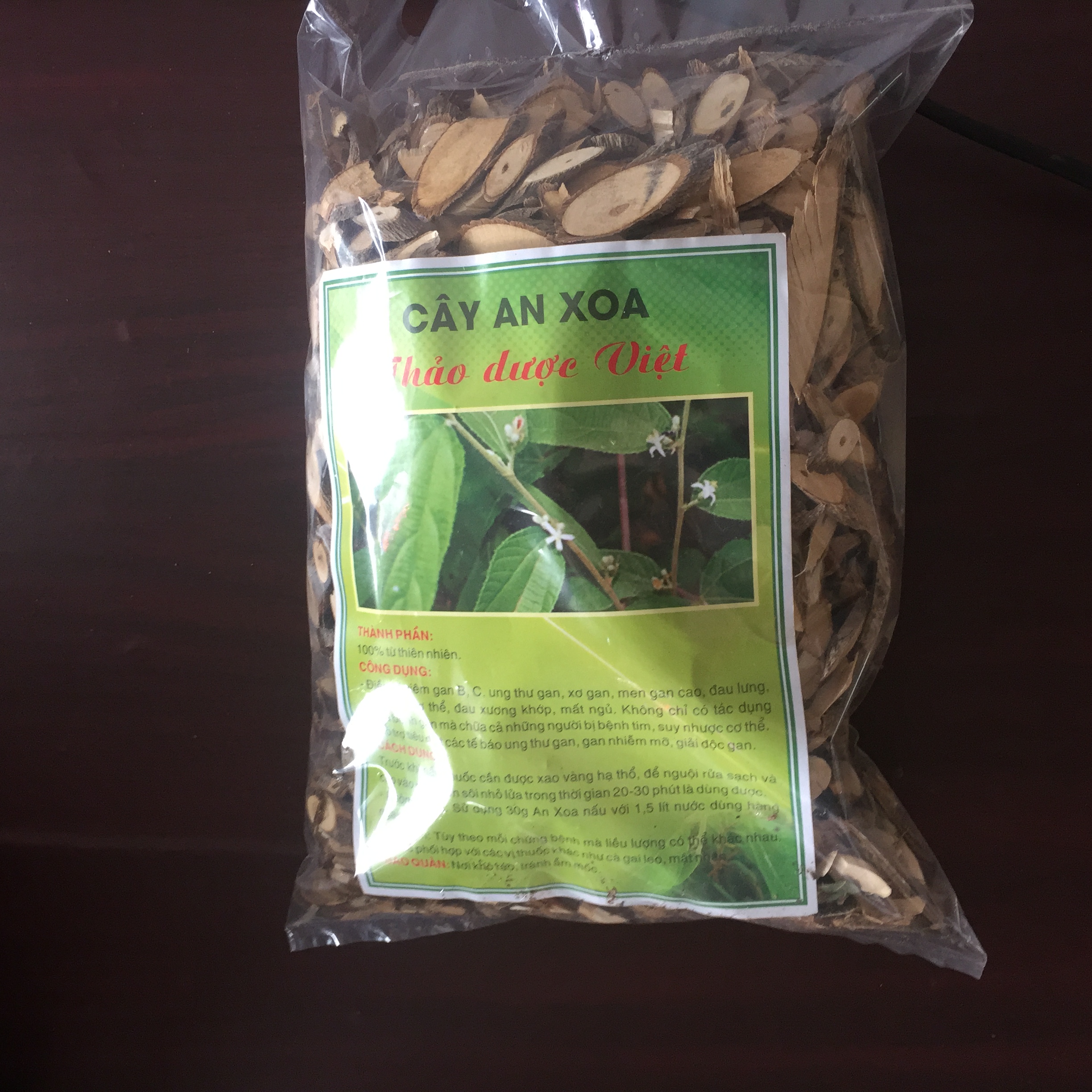 1kg cây an xoa thái lát khô thơm- giải độc mát gan
