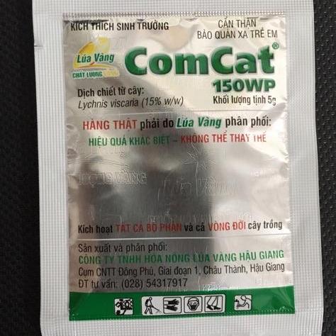 5 gói COMCAT 150WP LÚA VÀNG (5G/GÓI) - Kích thích sinh trưởng toàn diện rễ thân chồi lá hoa trái