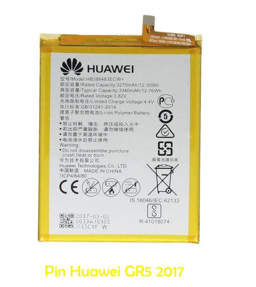 Pin Huawei GR5 2017 BLL-L22 (GR5 Pro 2017) dung lượng 3340mAh Zin có bảo hành