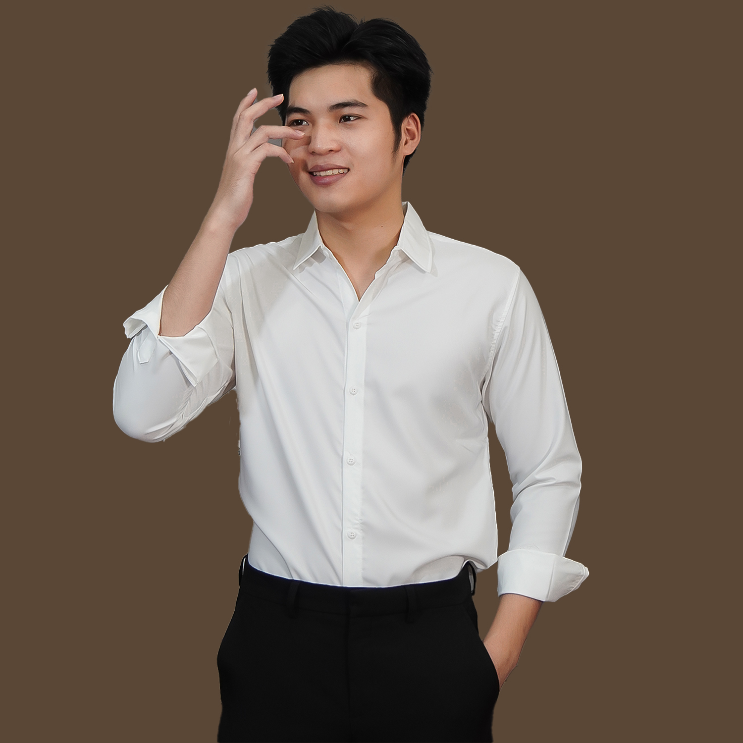 Áo Sơ Mi Nam Dài Tay Vải Lụa Mềm Mịn Cao Cấp Kiểu Dáng Hàn Quốc Nhiều Size SM1