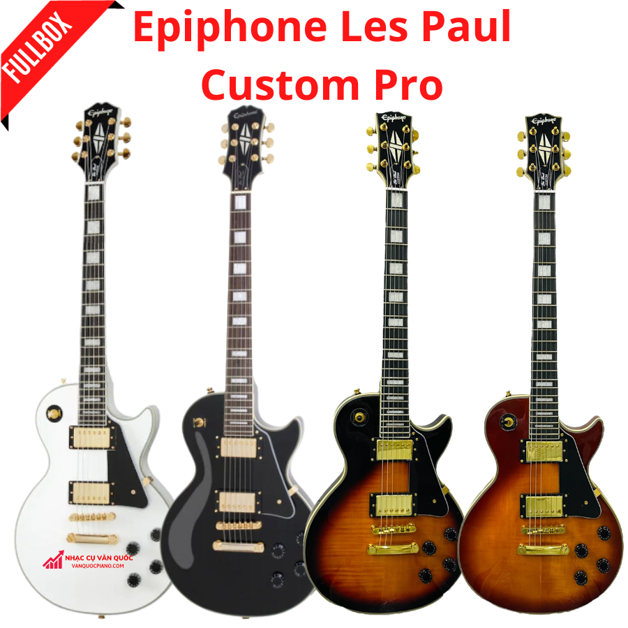 Đàn Guitar Điện Epiphone Limited Edition Les Paul Custom Pro Kèm Cần Nhúng + Phụ Kiện