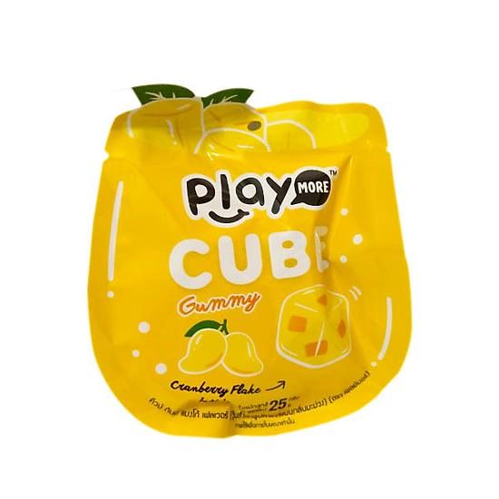 Kẹo Play More CUBE Gummy gói 25g hương xoài
