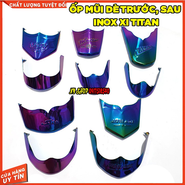 🏍 Ốp Mũi Dè Trước, Sau Honda Sh Việt, Sh Mode , Airblade ,Wave Alpha,Vision,Sirius ( Màu Titan Giá 1 Cặp) 🏍