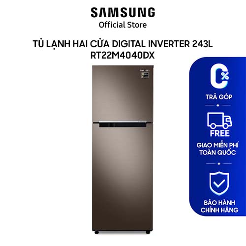 Tủ lạnh samsung hai cửa digital inverter 243l rt22m4040dx