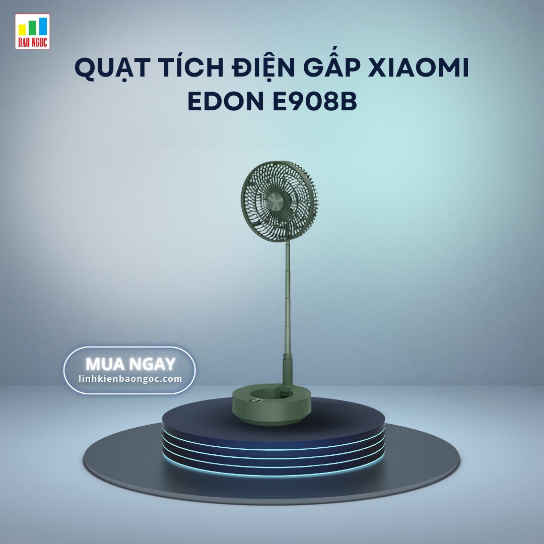 Quạt tích điện gấp Xiaomi Edon E908B