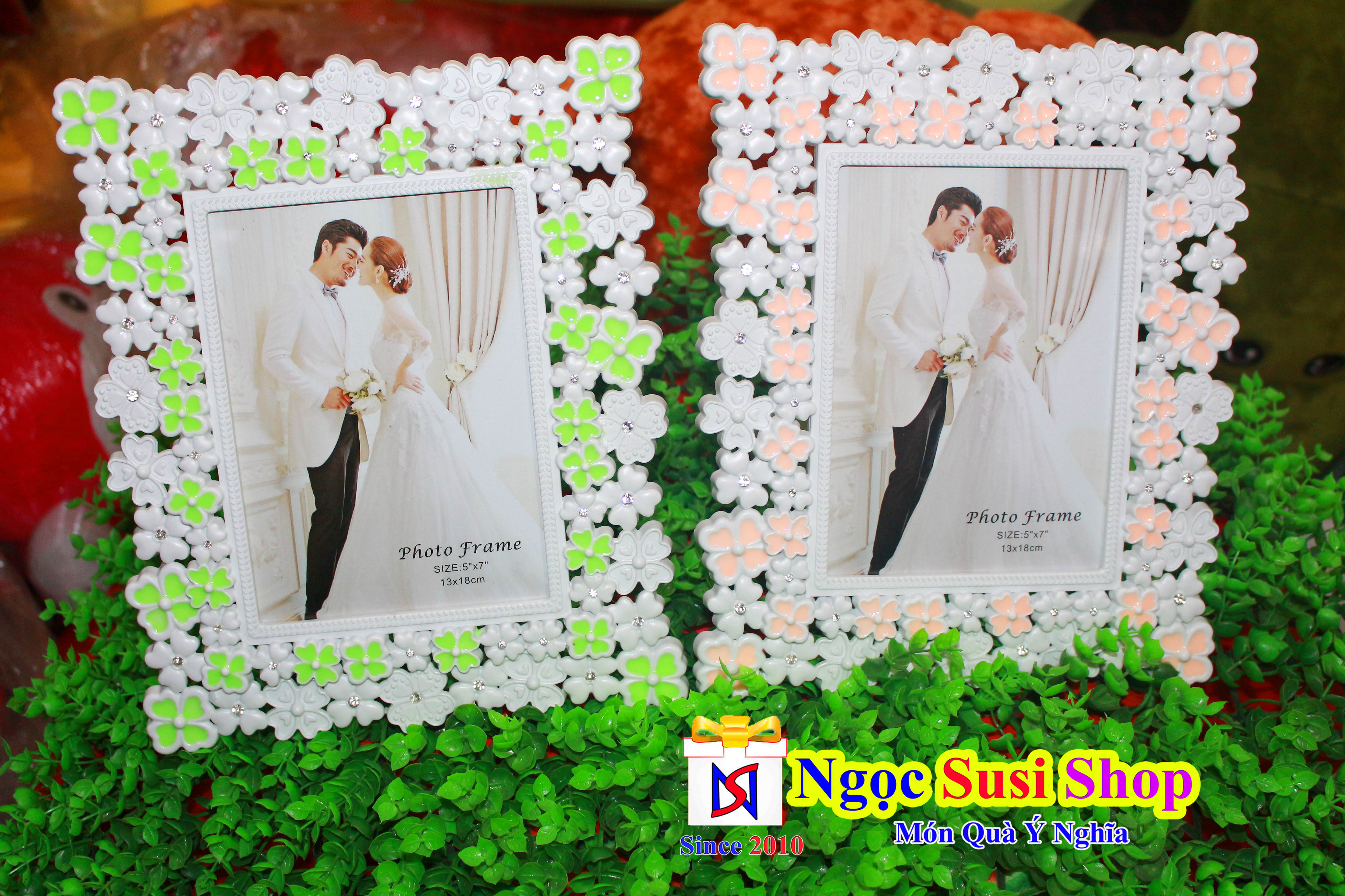 [MẪU MỚI] KHUNG ẢNH CỎ 4 LÁ 13X18CM CỰC ĐẸP - KHUNG HÌNH MẪU MỚI