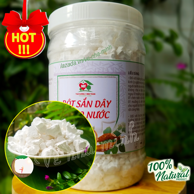 BỘT SẮN DÂY NGUYÊN CHẤT HỮU CƠ 100% tự nhiên từ củ sắn dây ta phơi thủ công lắng lọc tinh 20 lần nước thanh nhiệt cơ thể