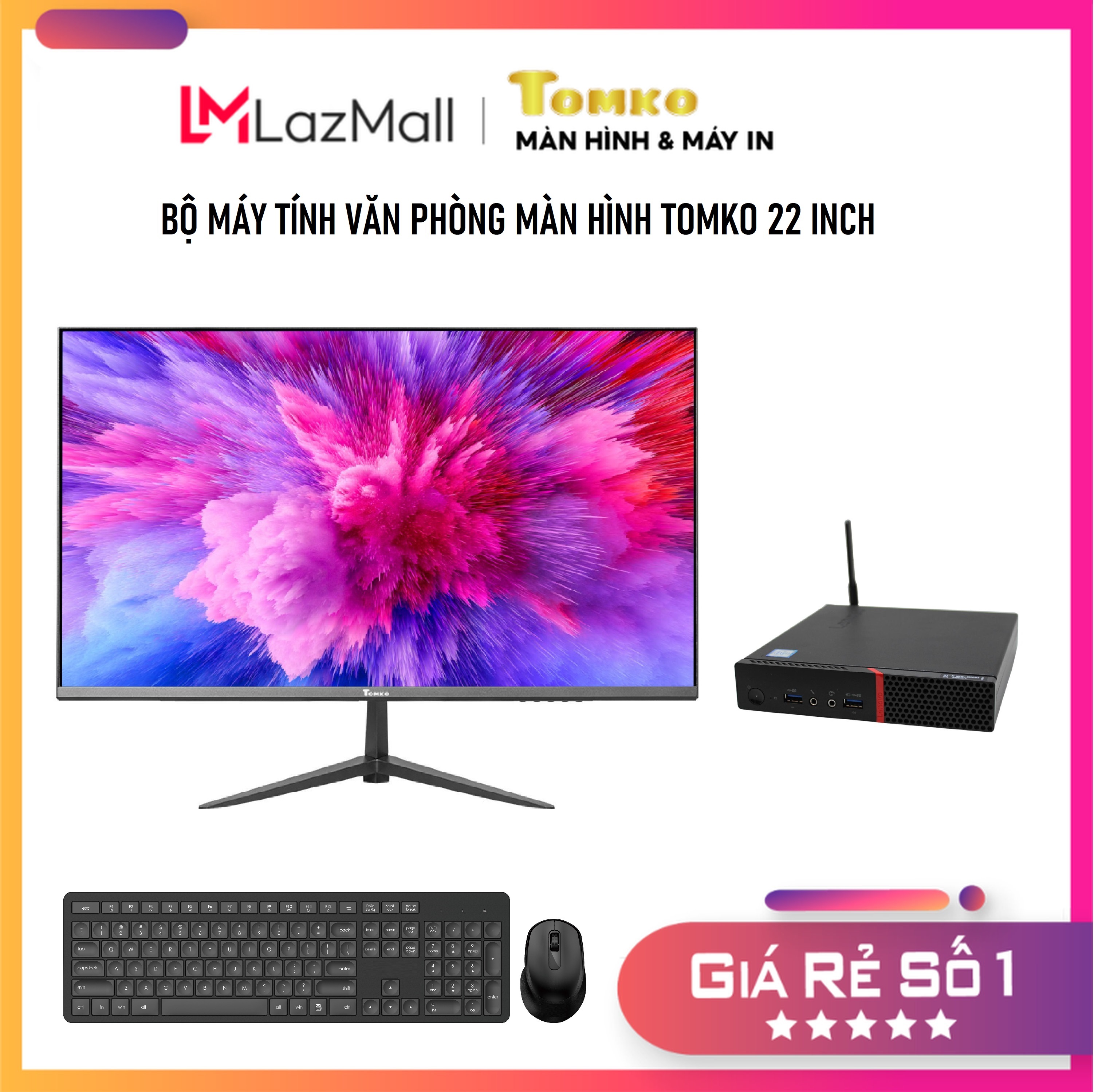 Bộ máy tính Tomko M700Q và Màn hình Tomko 22 inch - tặng bàn phím chuột không dây - Hàng chính hãng