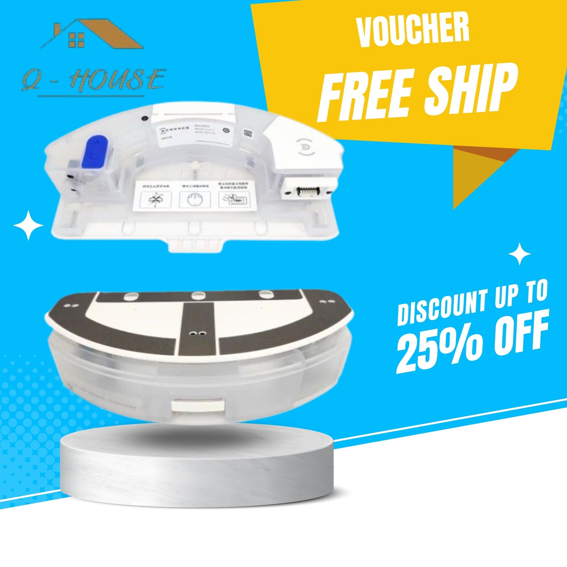 Hộp lau rung t8, t9 màu trắng,khay lau rung t8, t9 màu trắng, t9 quốc tế, phụ kiện lau cho robot t8, t9