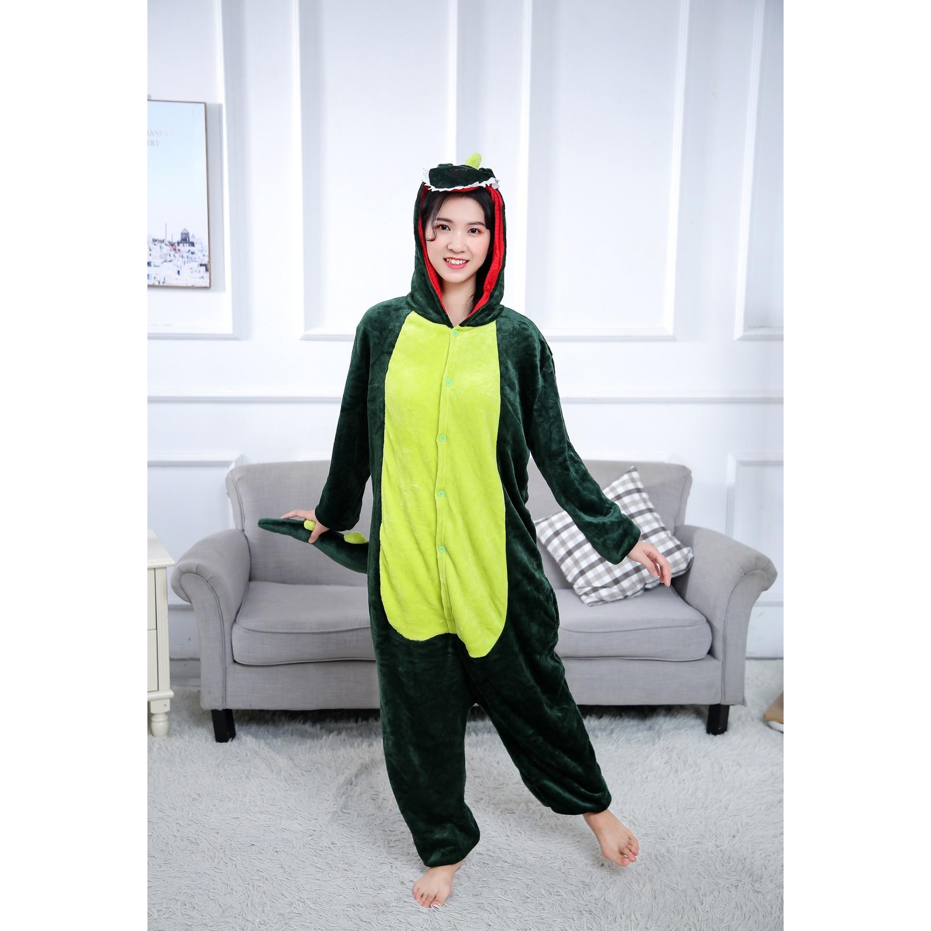 Bộ Đồ thú Khủng Long xanh liền thân lông mịn MÃ DECO30 GIẢM 25K Pijama dành Cho Người Lớn và Trẻ Em kiểu dáng Động Vật Hoạt Hình Cosplay Đầy Đủ Các Mẫu Mã Kích Cỡ nhiều màu Decoshop68 đón giáng sinh HOT độc và lạ 1901