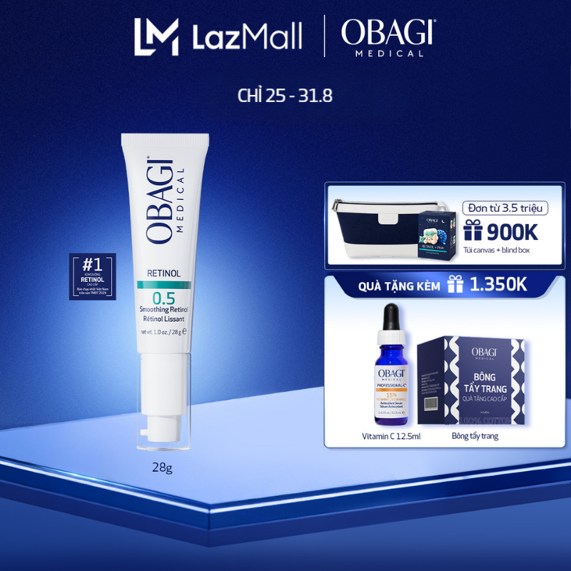 Kem Dưỡng Làm Mờ Nếp Nhăn  Làm Đều Màu Da Obagi Retinol 0.5