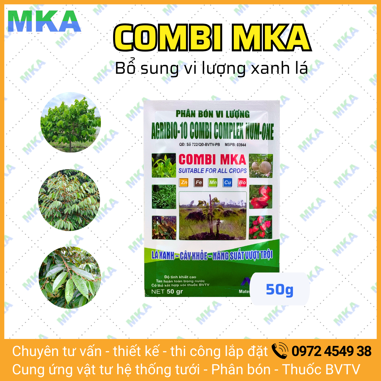 Phân bón lá vi lượng combi mka - 50gr