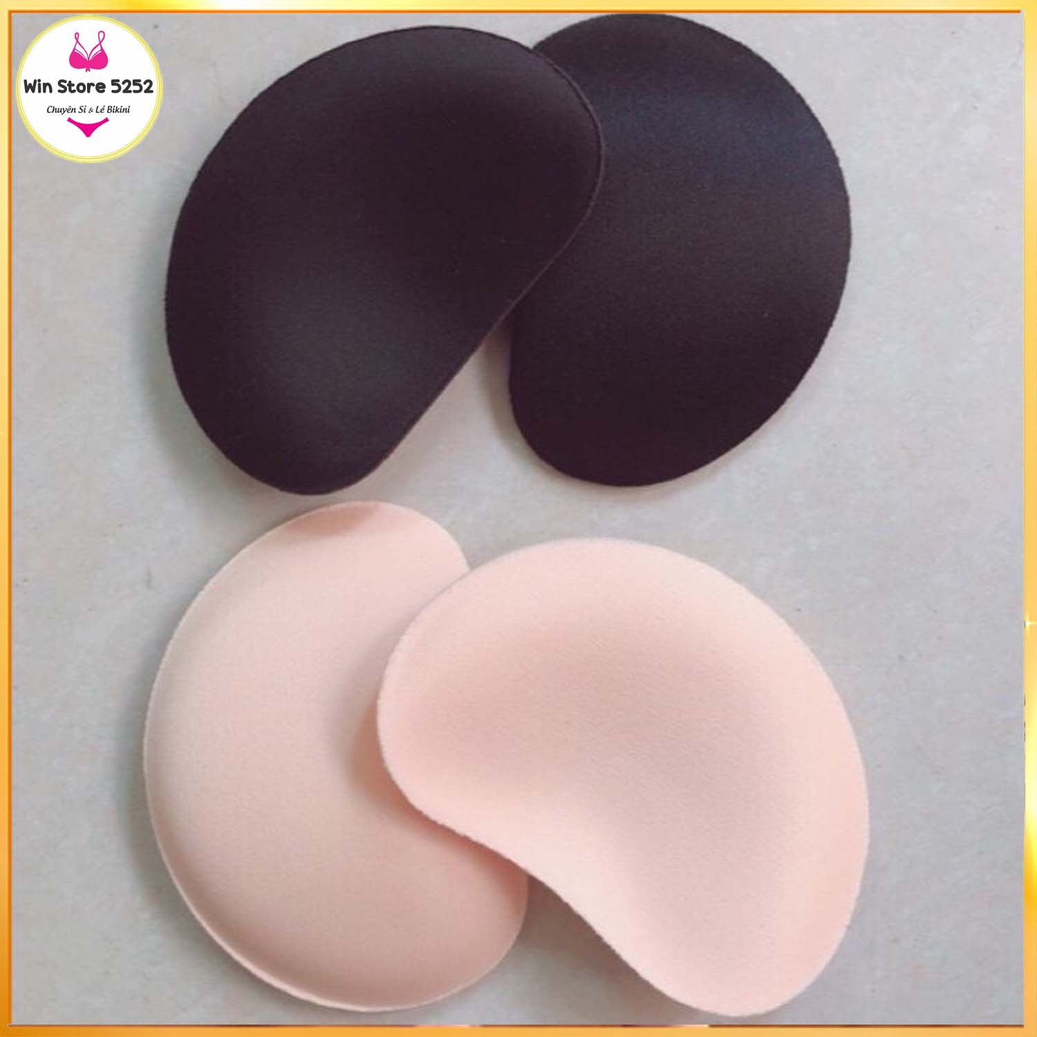 Bộ 2 mút đệm hột xoài nâng ngực áo phụ kiện bikini ms01-mút dày