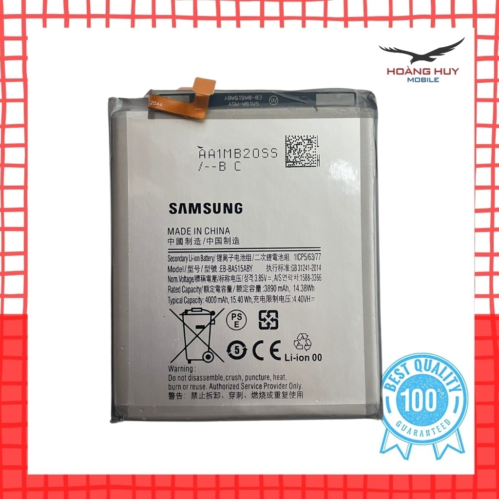 Pin Samsung Galaxy A51 / A515 / A515F EB-BA515ABY Dung Lượng 3890mAh Hàng Zin Nhập Khẩu Bảo Hành 6 Tháng 1 Đổi 1