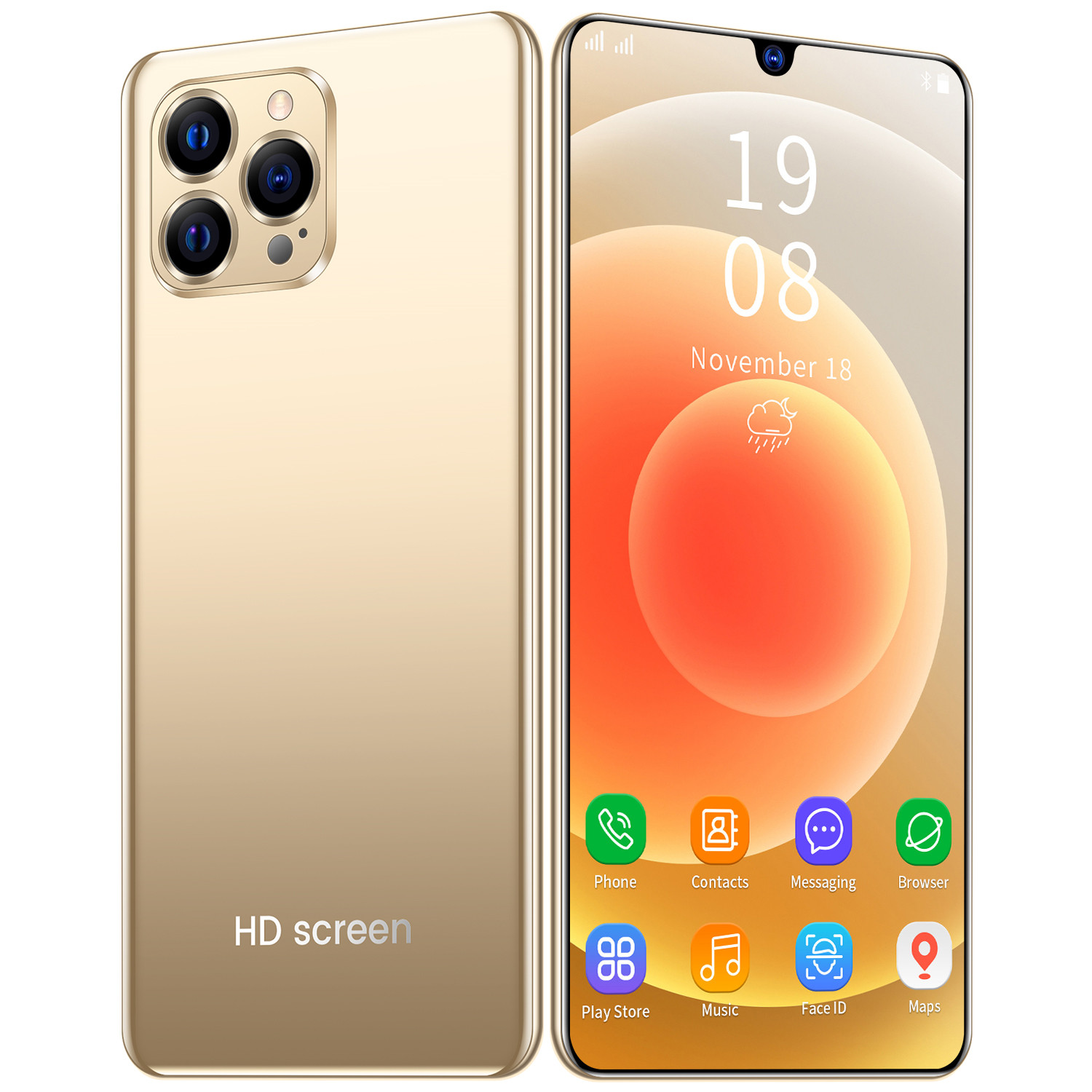 Mobile Phone 5g Network for Students, Super Smooth, Cheap Price, 10-Core Processor, Feature Phones 6.8Inch Mobilephone, Super Cheap Phone, Android Smartphone - 3