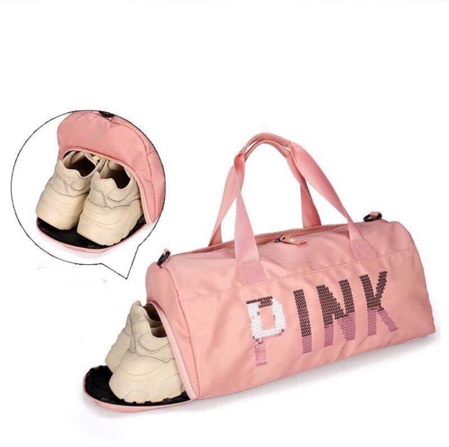 TÚI PINK Du lịch, túi KIM SA CHỐNG NƯỚC Nữ Đen Túi Du Lịch