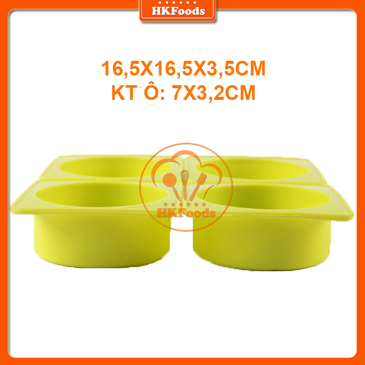 KHUÔN SILICON LÀM THẠCH RAU CÂU SOCOLA 4 HÌNH TRỤ