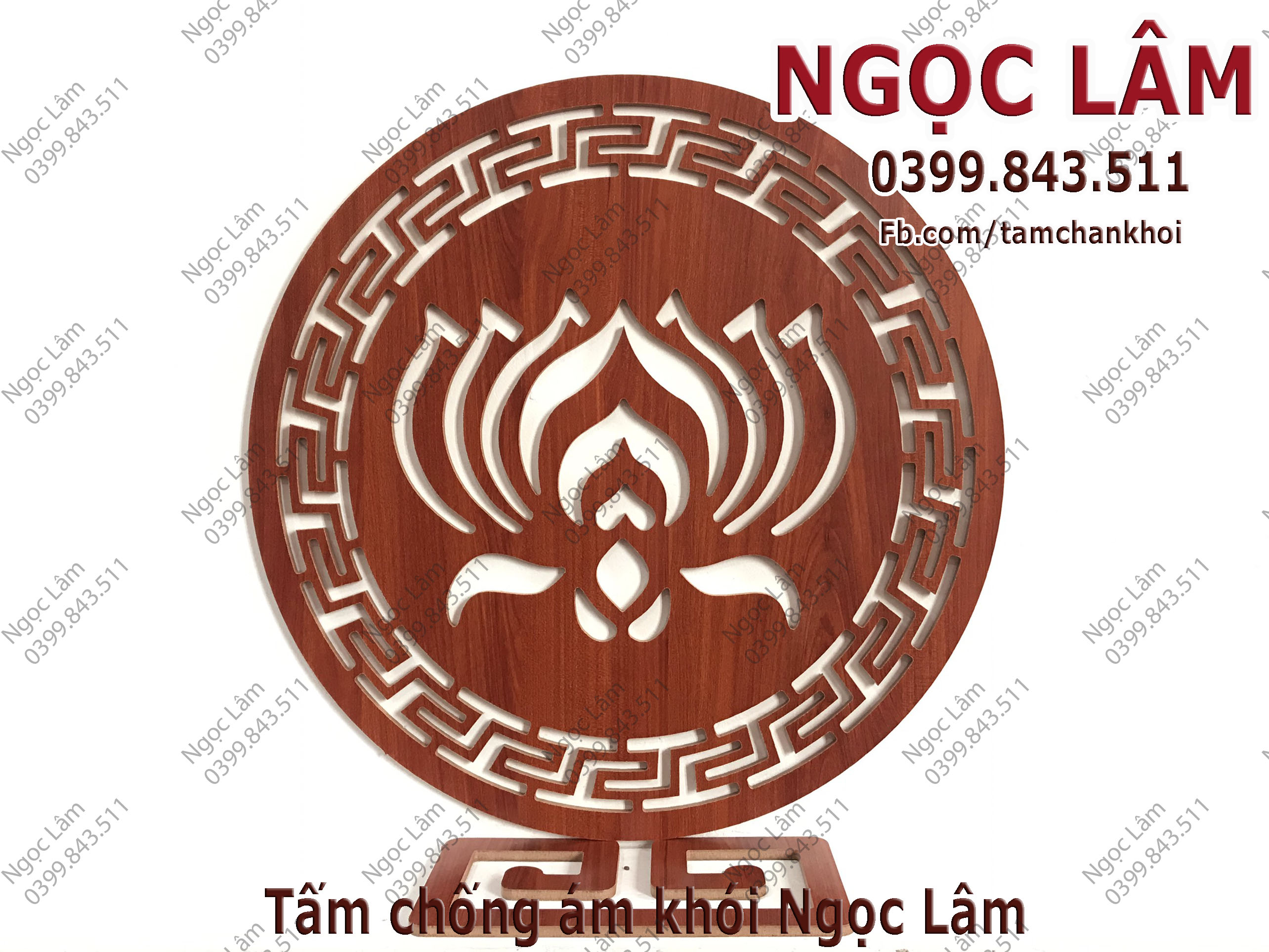 Ốp trang trí ban thờ 41x41cm hoa Sen