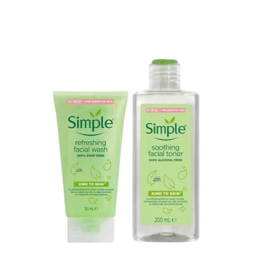 Combo Làm Sạch Simple toner + Sữa Rửa Mặt