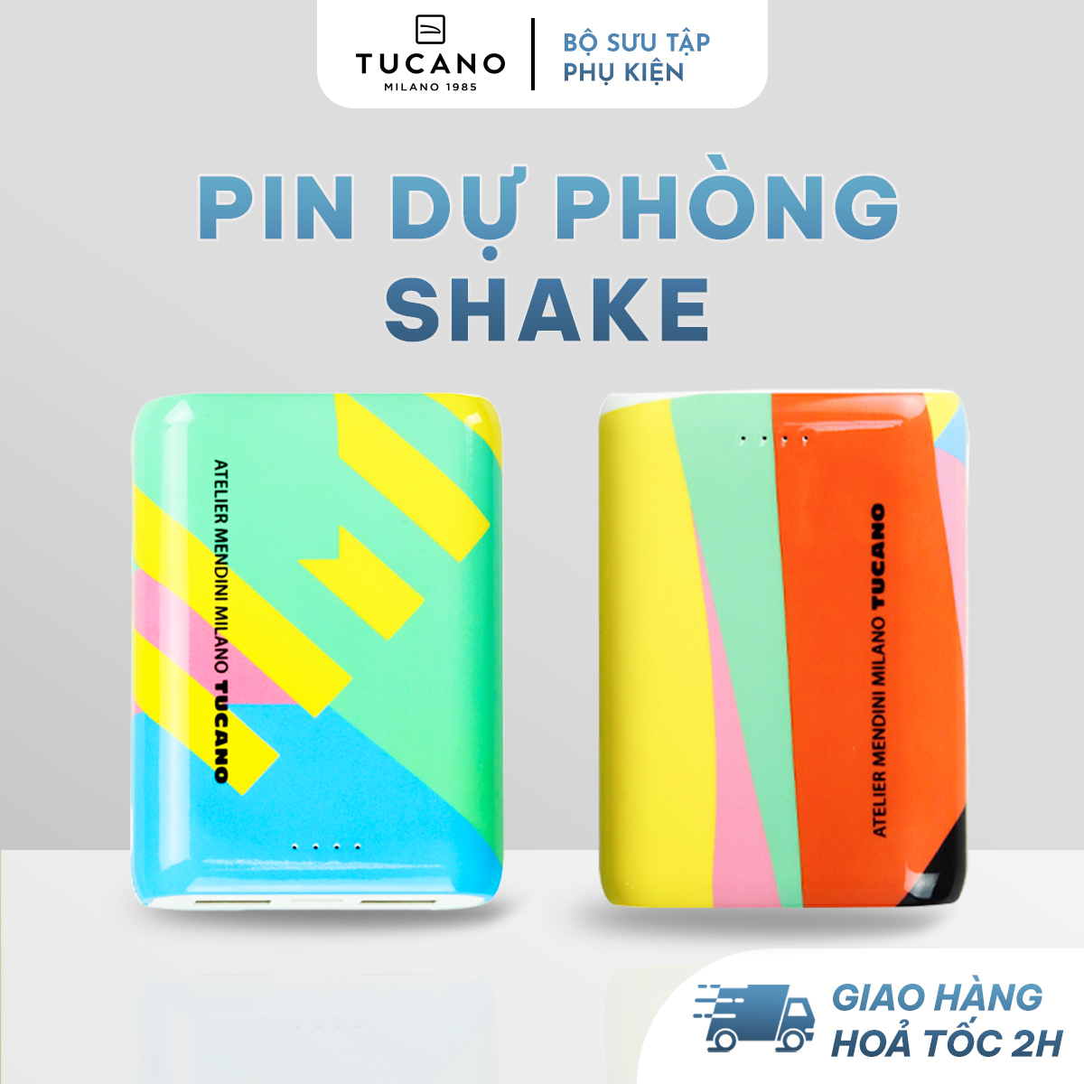 Pin dự phòng Tucano Shake cao cấp kiểu dáng cách điệu 10.050mAh