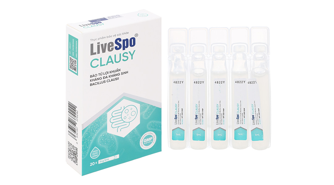 Dung dịch LiveSpo Clausy bào tử lợi khuẩn kháng đa kháng sinh (10 ống x 5ml)