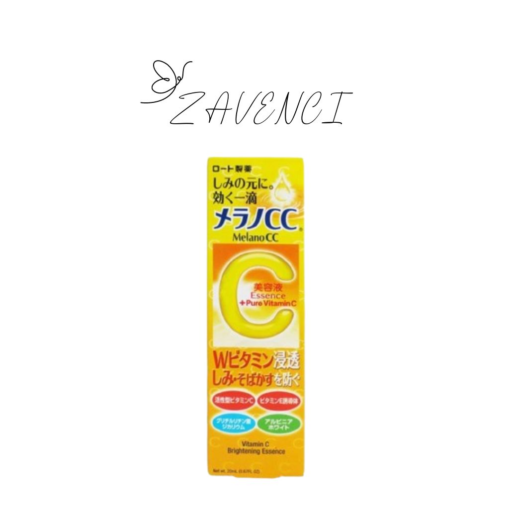SERUM VITAMIN C ROHTO MELANO CC HỖ TRỢ GIẢM THÂM MỤN CC MELANO xuất xứ nhật bản ngừa mụn trắng da ngăn ngừa nám làm sáng da -zavenci (20ml)