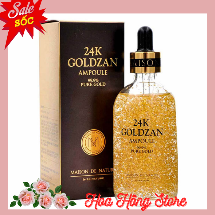 [HCM] Serum Tinh Chất Vàng 24K GoldZan Ampoule 99,9% Pure Gold Hàn Quốc 100ml Sản phẩm ko gây kích ứng da Se lổ chân lông hiệu quả Giúp da chống lão hoá , mờ nếp nhăn Phục hồi da từ sâu bên trong