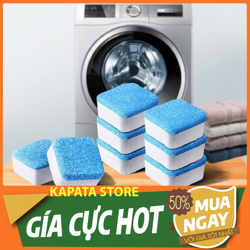 COMBO 50 Viên Tẩy Lồng Máy Giặt, Diệt Khuẩn Và Loại Bỏ Chất Cặn Trong Máy Giặt Hiệu Quả - 1 Hộp 12viên - KAPATA STORE