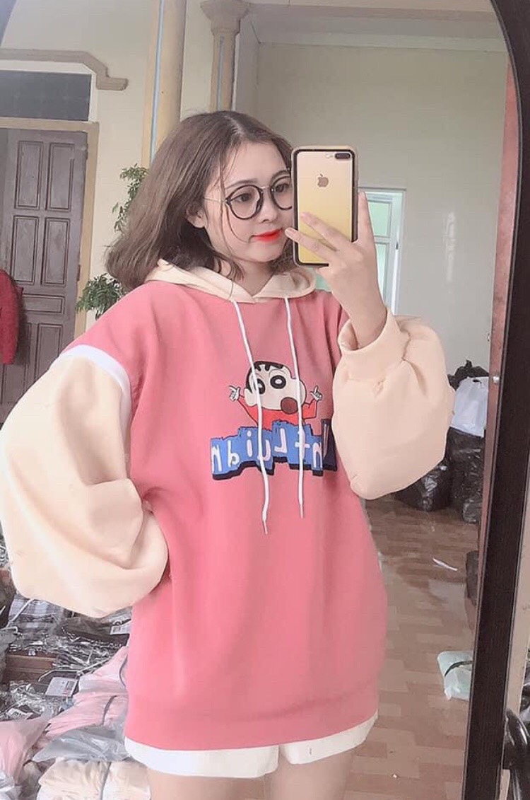 Áo hoodie nữ form rộng unisex, hoodie cặp nỉ bông siêu ấm