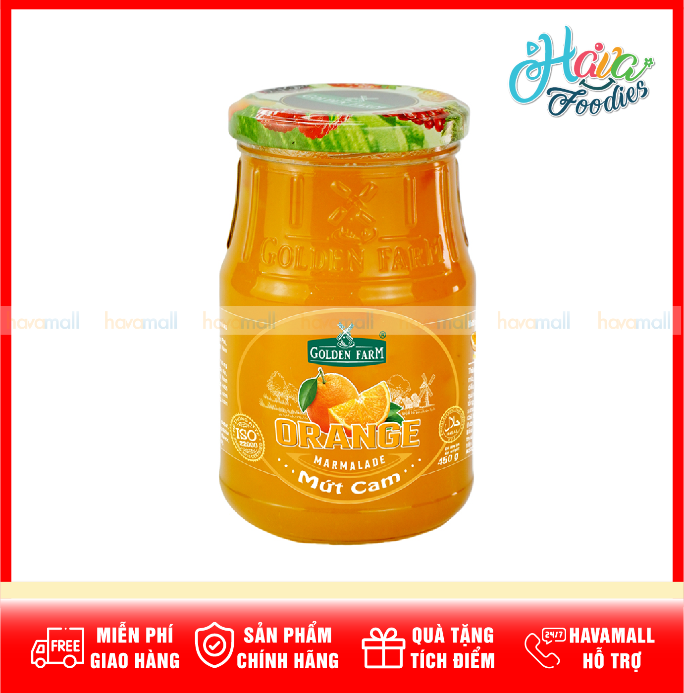 Mứt cam cao cấp golden farm - orange jam