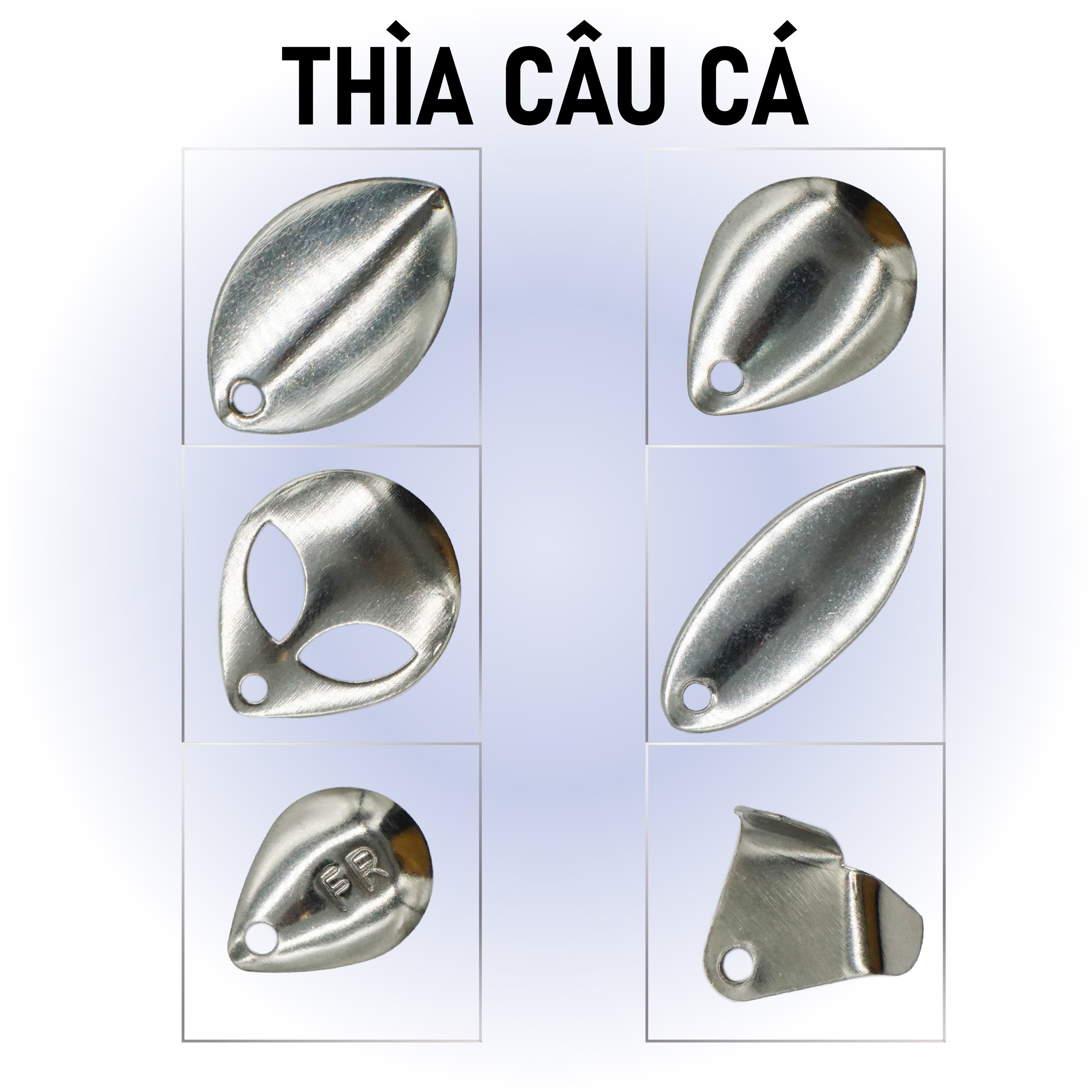 CÁC LOẠI THÌA CÂU CÁ / PHỤ KIỆN MỒI CÂU 1 CM -1.6CM - 2CM - 2.2CM - 2.5CM