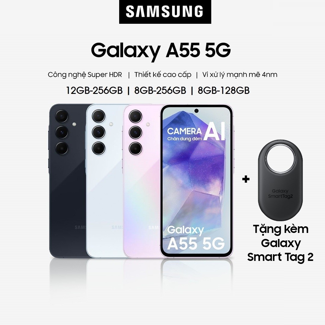 Điện thoại samsung galaxy a55 5g 8gb/128gb - 8gb/256gb - 12gb/256gb - chính hãng - bh 12 tháng