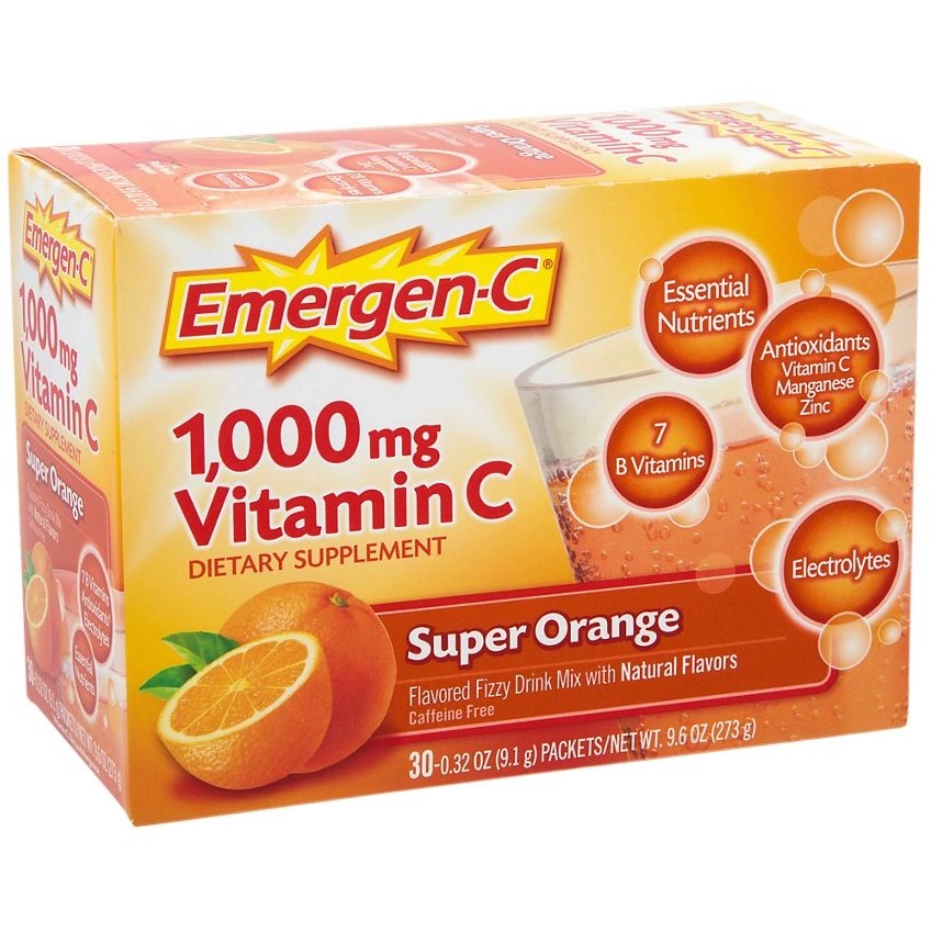 Bột vitamin c tổng hợp emergen-c vitamin c 1000 mg - vị cam