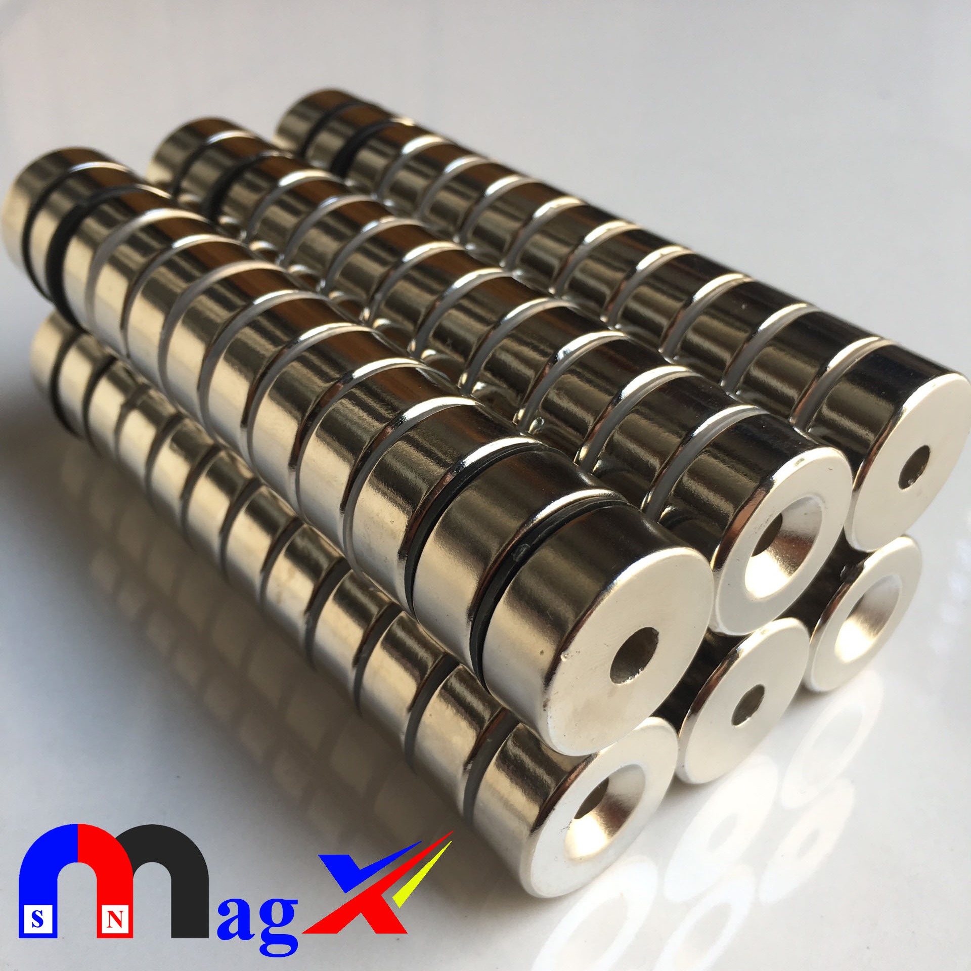 [HCM]Nam Châm Có Lỗ Bắt Vít  Ø25x10mm Vát M5 - Mã N35 Lực Từ Cực Mạnh