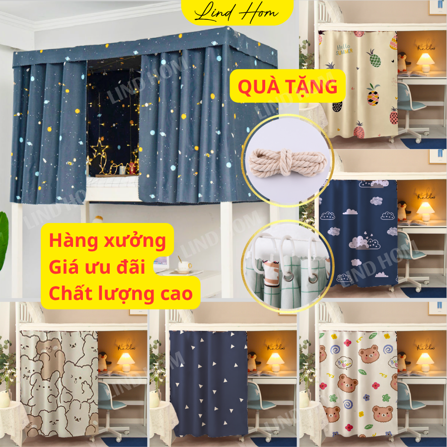 Rèm giường ktx sinh viên, giường tầng có bán sỉ đa dạng mẫu mã hot, độc quyền cho mùa tựu trường