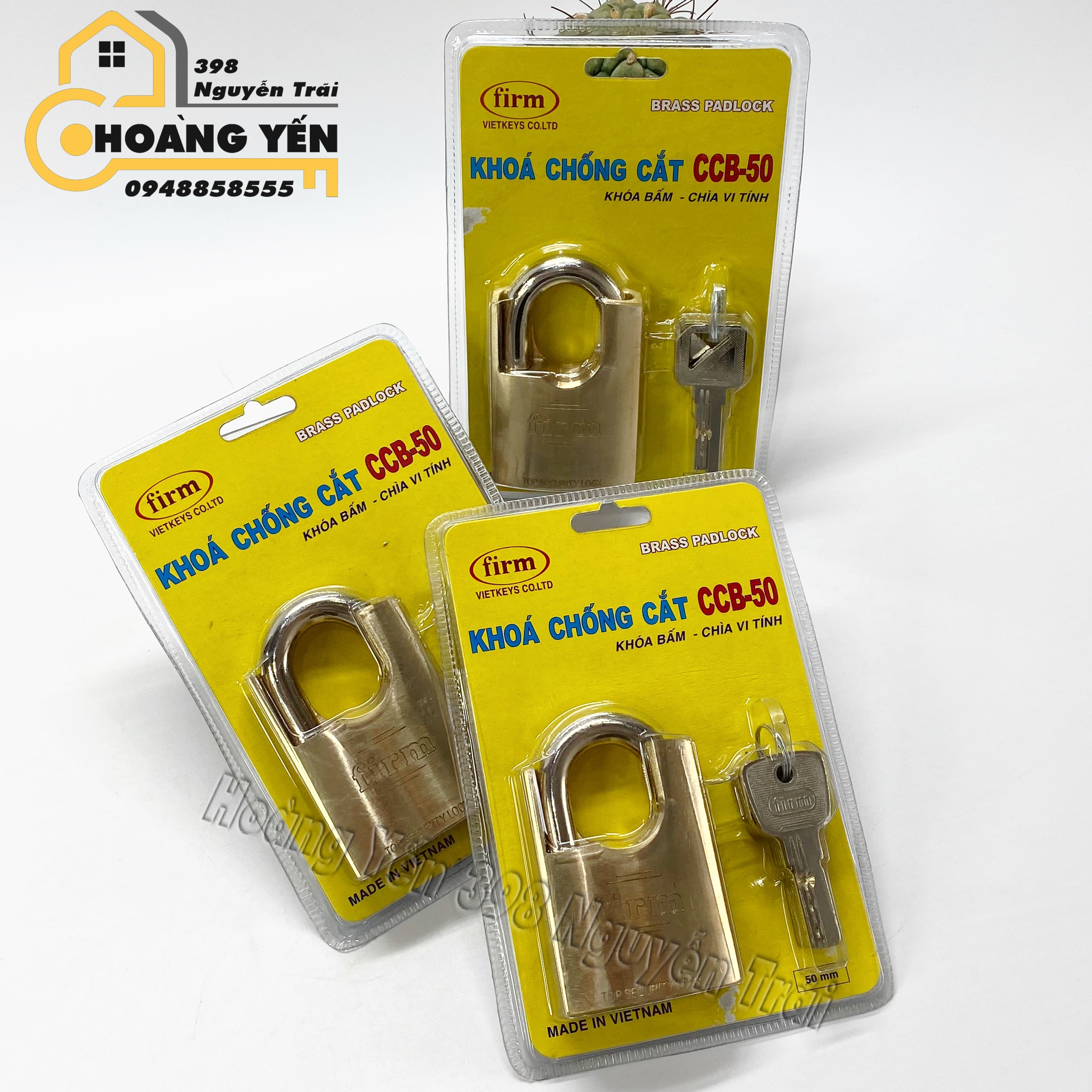 Khóa chống cắt, ổ khóa bằng đồng Firm