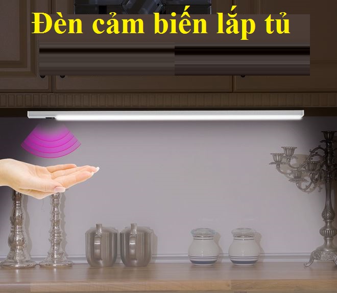 Đèn cảm biến hồng ngoại vẫy tay lắp tủ bếp tủ quẩn áo nguồn 5V đèn cảm biến vẫy tay đèn trang trí tủ