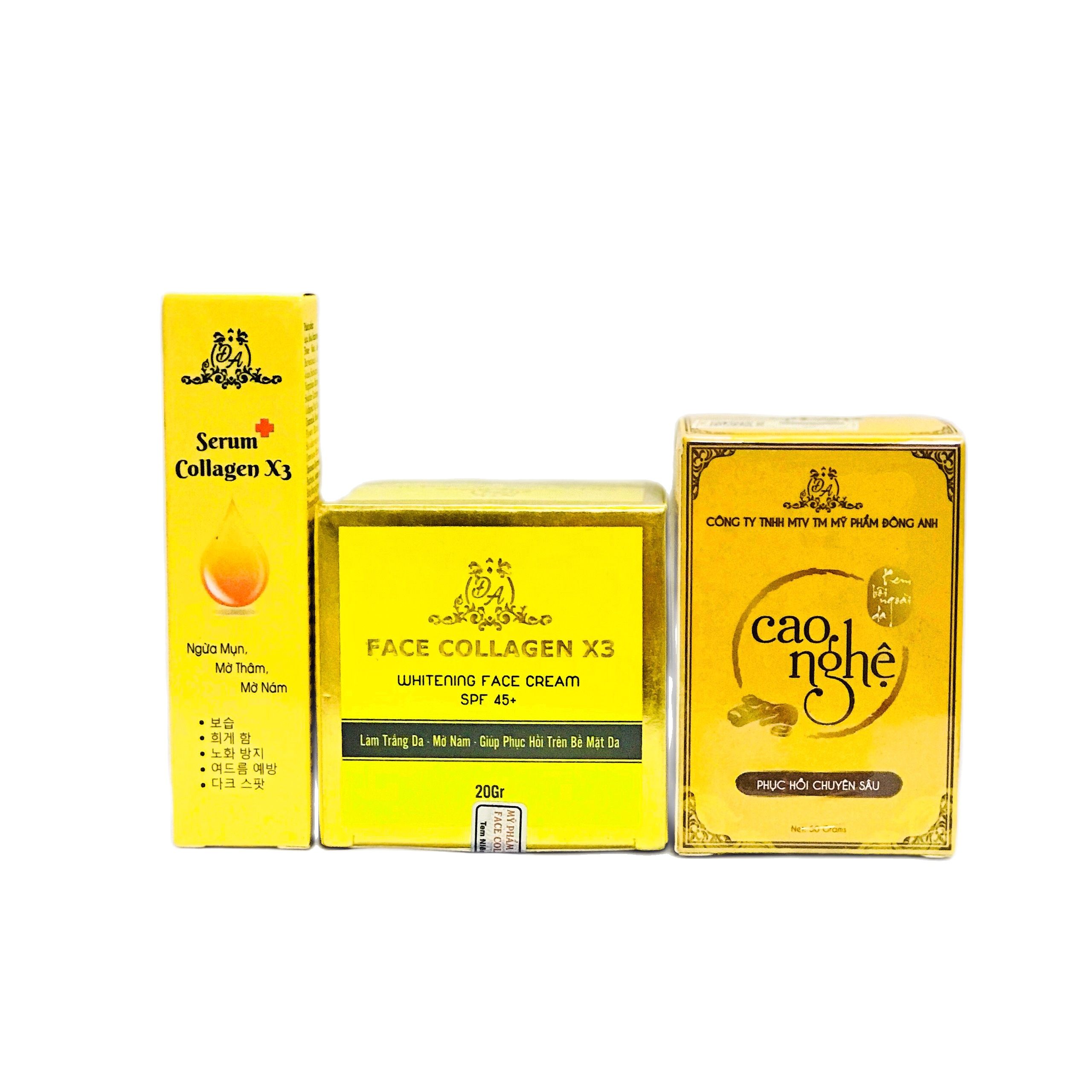 Combo kem face collagen x3 + cao nghệ + serum nám x3 - hàng chính hãng đông anh