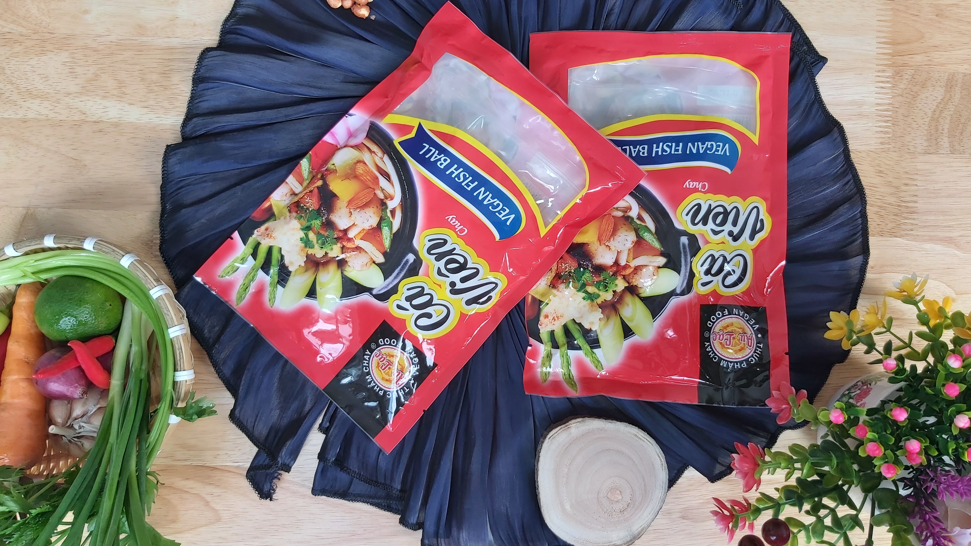 Cá viên chay Âu Lạc 180g-Hàng đóng gói -Thực phẩm chay tiện lợi