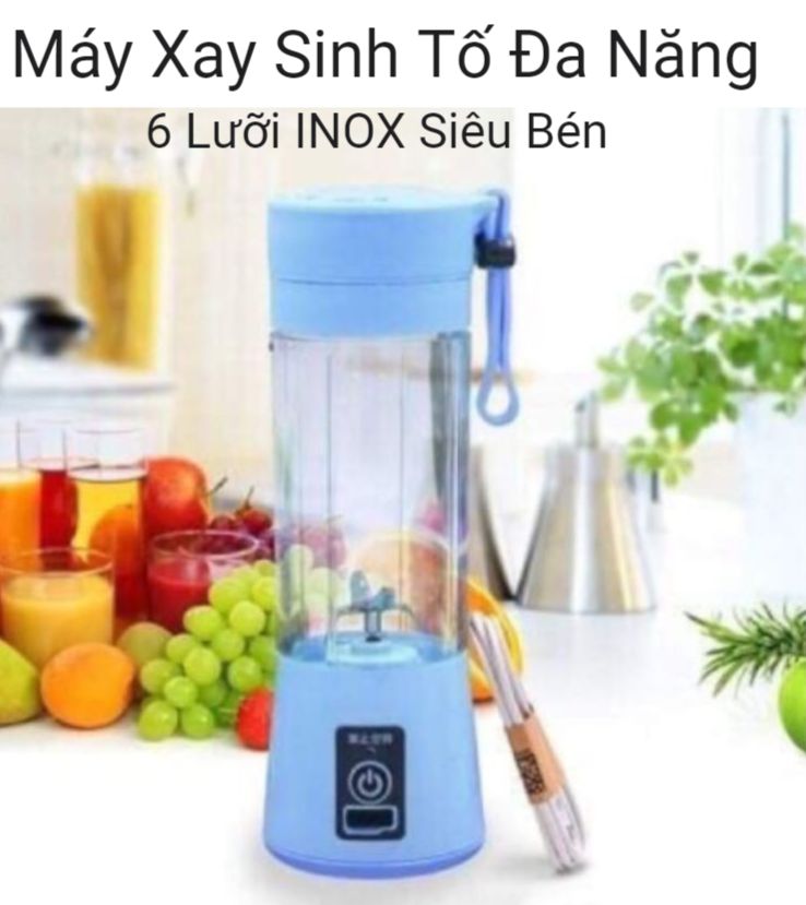 [ HOT ] Máy Xay Sinh Tố Cầm Tay 6 Lưỡi Inox Siêu Khoẻ Siêu Bén - Máy Xay Tích Điện Siêu Gọn - Máy Xay Sinh Tố MINI - Thiết Kế Nhỏ Gọn Dễ Tháo Lắp Dễ Sử Dụng - Máy Xay Sinh Tố Giá Rẻ - Máy Xay Sinh Tố MINI Giá Rẻ