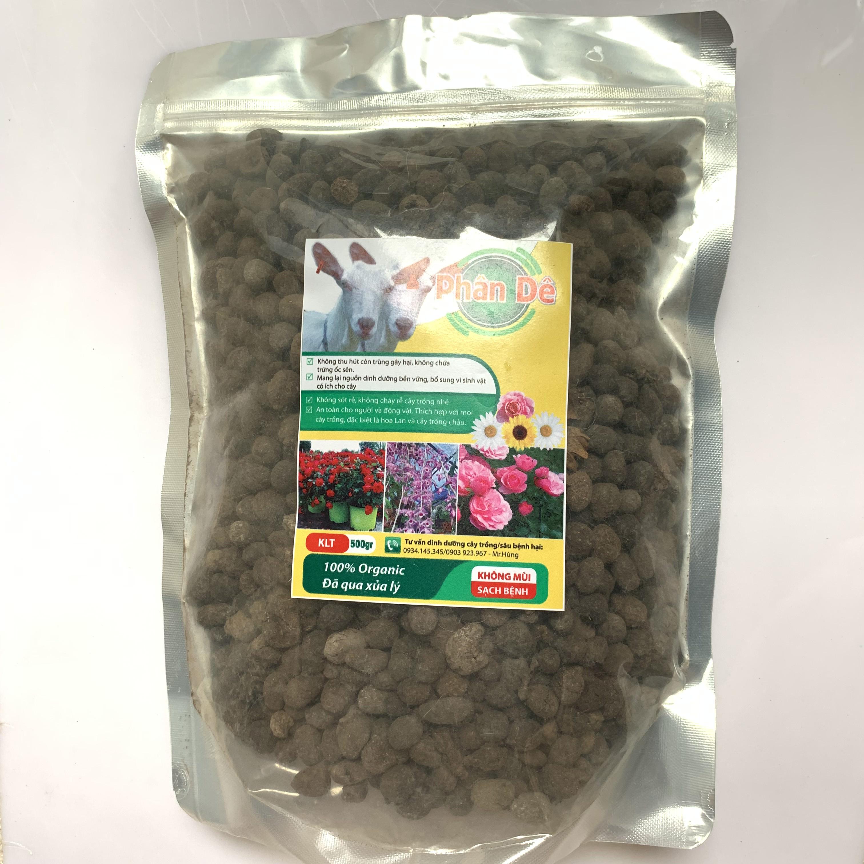 Phân Dê Cao Cấp Trồng Lan - NongNghiepXanh gói 500gr, phan huu co, phan de trong lan, phan organic tot cho cay.