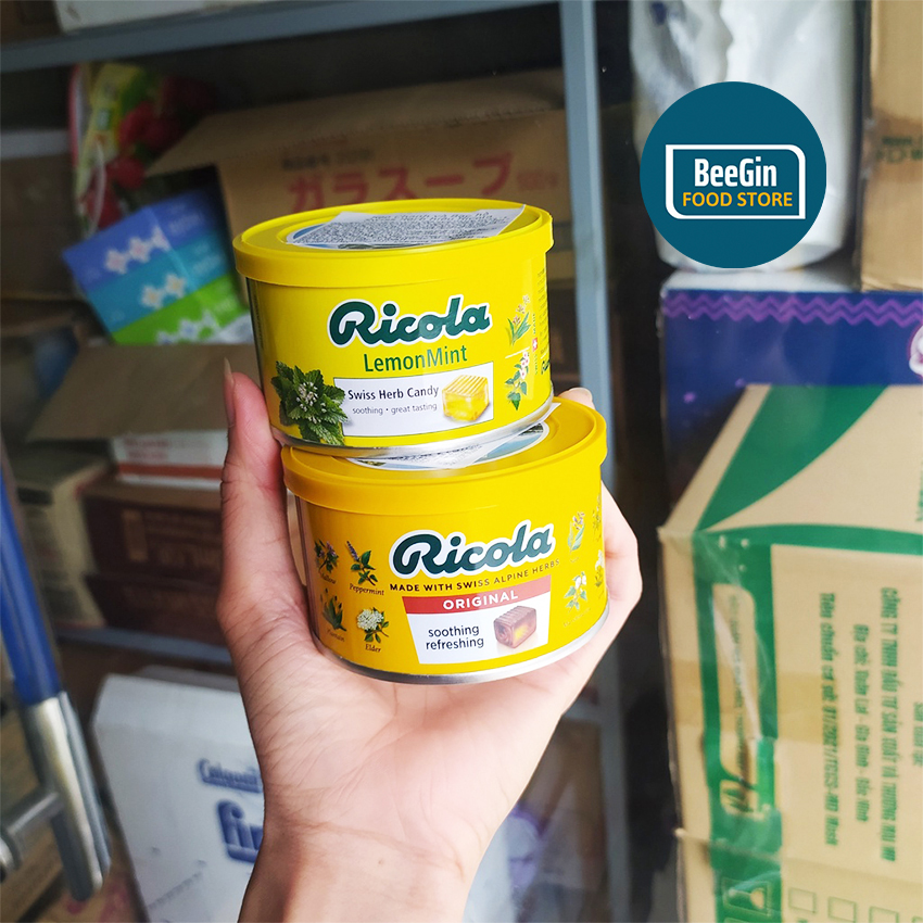 Kẹo thảo mộc ricola original herb và lemon mint 100g - begin food