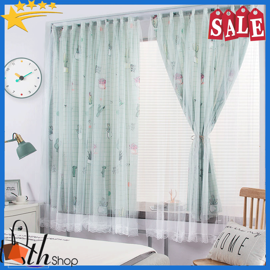 [MẪU ĐẸP- GIÁ RẺ] Rèm cửa dán tường 2 lớp chống nắng, rèm cửa dán trang trí cửa sổ - phòng khách dễ dàng lắp đặt không khoan đục