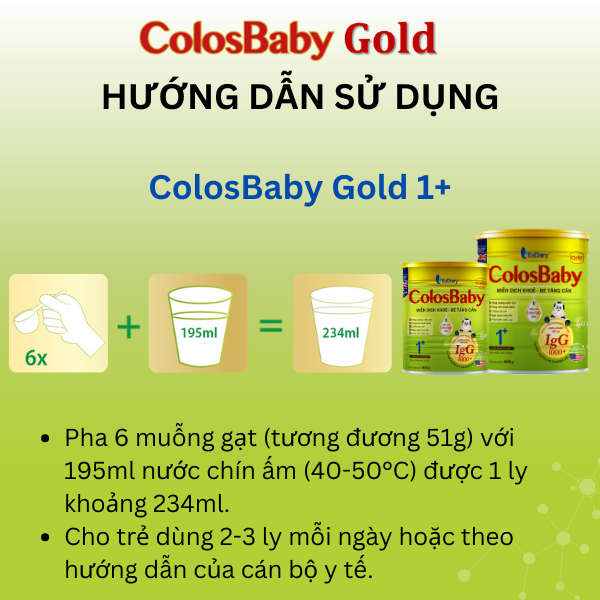 sữa bột colosbaby gold 1+ 800g hỗ trợ tăng cân, miễn dịch khỏe cho bé 1